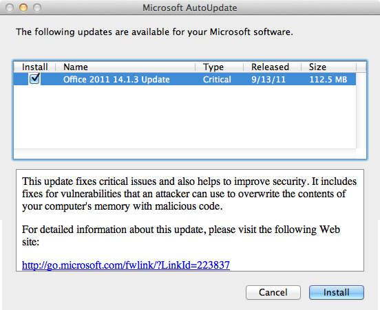mac office uninstall update